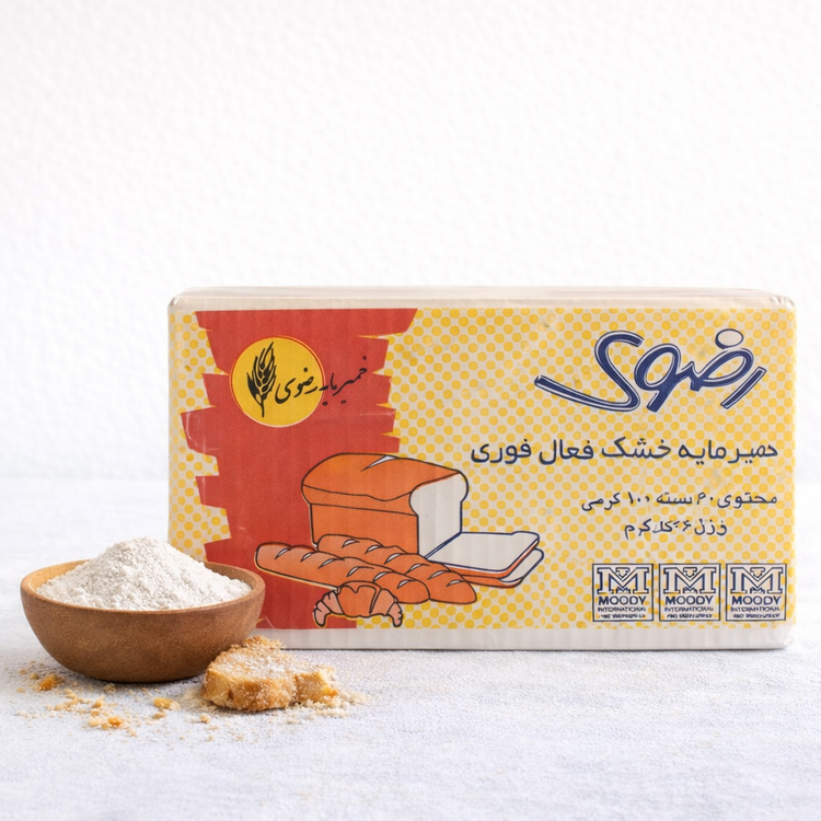 خمیرمایه 100 گرمی رضوی - 6 کیلویی